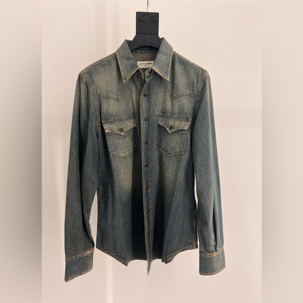Saint Laurent Denim Western Shirt Size M New NWT